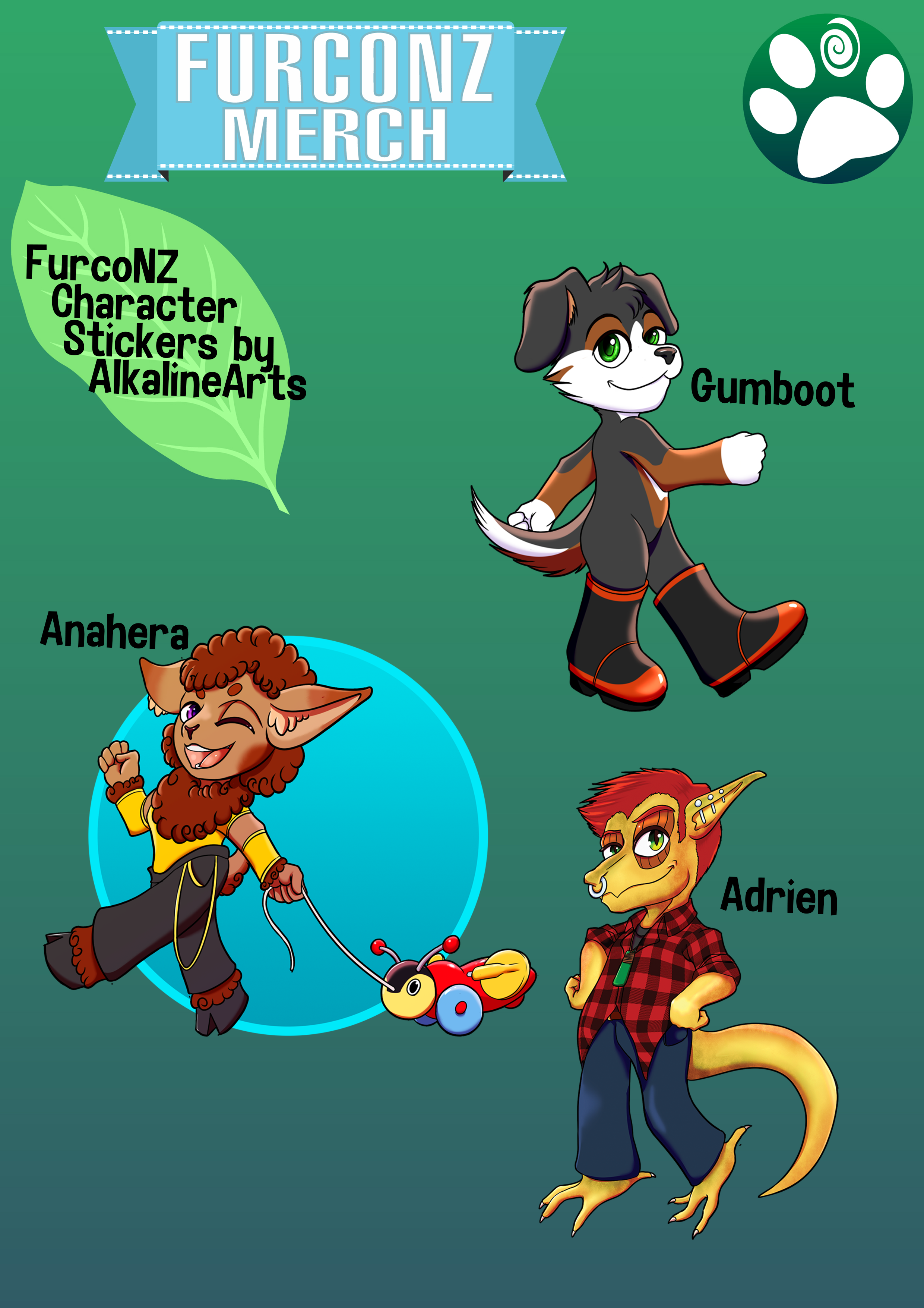FurcoNZ Character Stickers